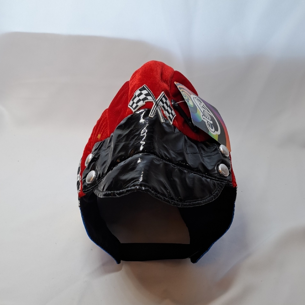 Kids Racing Costume Hat in Red and Black